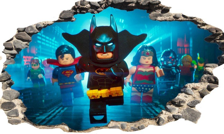 Naklejka na ścianę LEGO MOVIE dziura BATMAN HIT 2 Płeć Chłopcy Dziewczynki