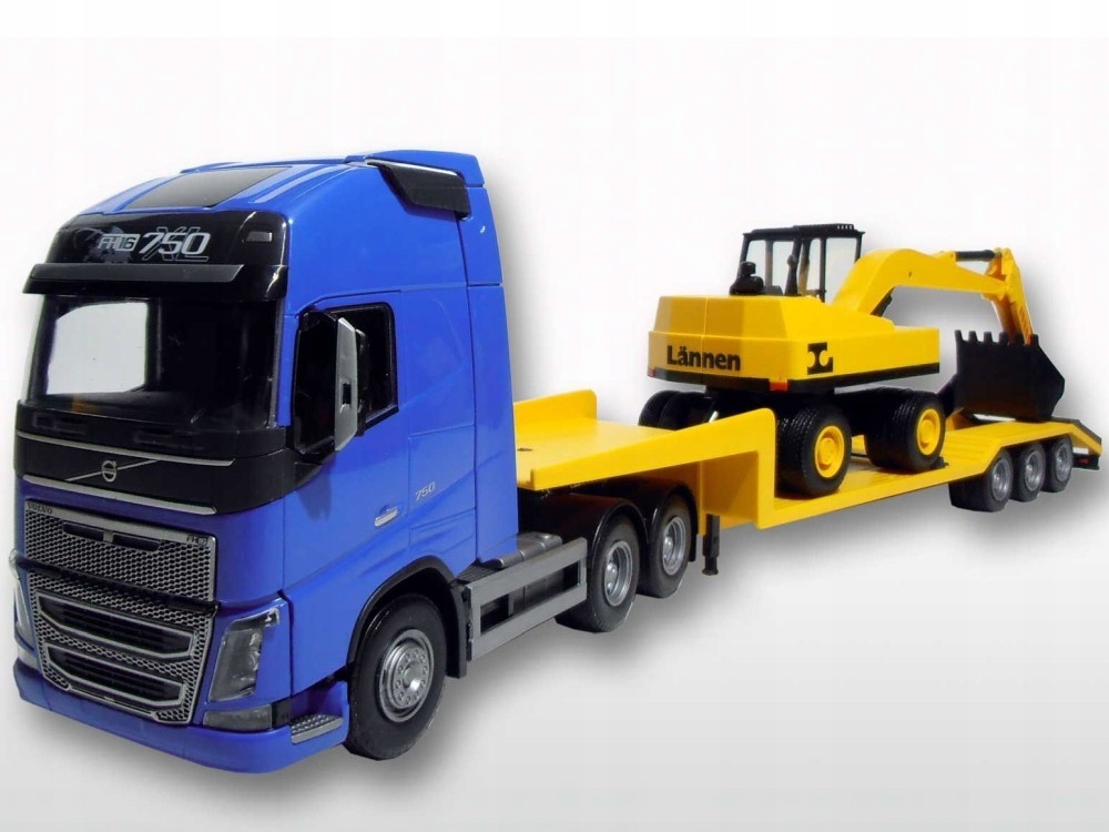 Volvo FH16 New modré s bagrem Emek 33754