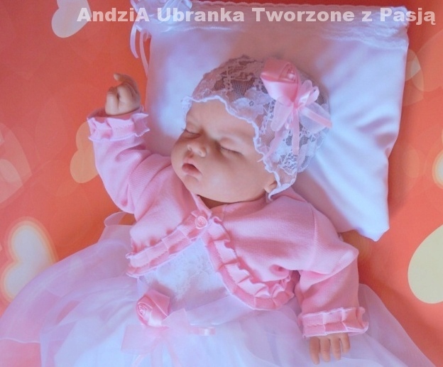 BOLERKO - SWETEREK BIAŁY RÓŻOWY do CHRZTU 80/86 Rodzaj sweterek