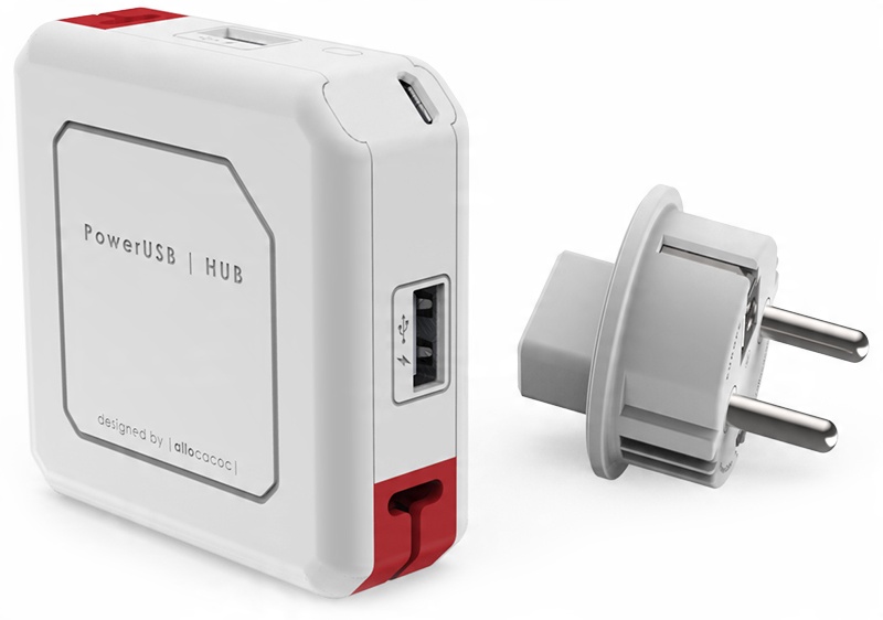 

Ładowarka 4 port Usb Płaski Hub Allocacoc zasilacz