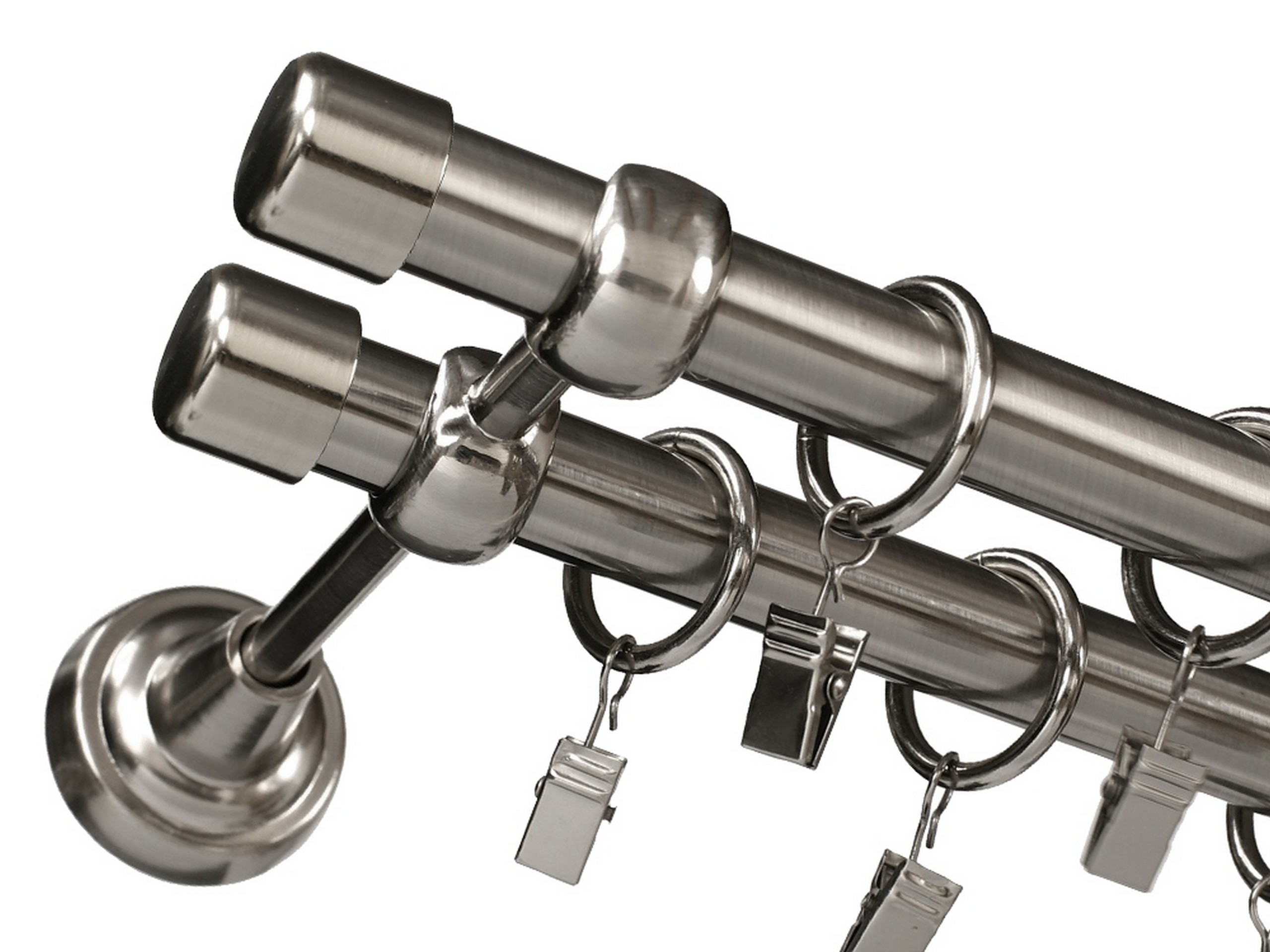 KARNISZE SIMPLE KARNISZ METAL PODWÓJNY 19+19 / 440