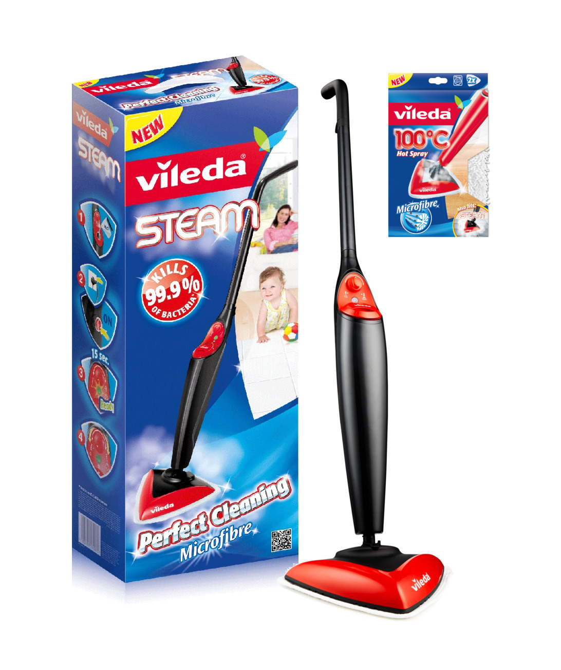 

Mop Parowy Vileda Steam z 4 wkładami