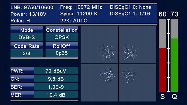 MIERNIK SYGNAŁU COMBO SATLINK WS6980 DVB-S2/T2/C Waga produktu z opakowaniem jednostkowym 1 kg