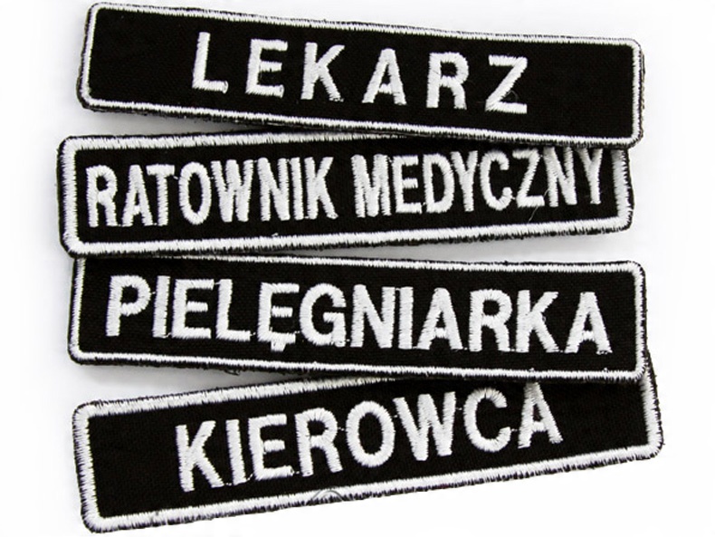 

Emblemat Lekarz haftowany na rzepie 10x2 naszywka
