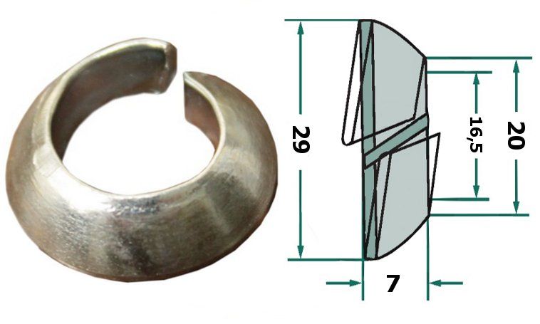 

Podkładka sprężysta stożkowa do kół szpilki 16,5mm