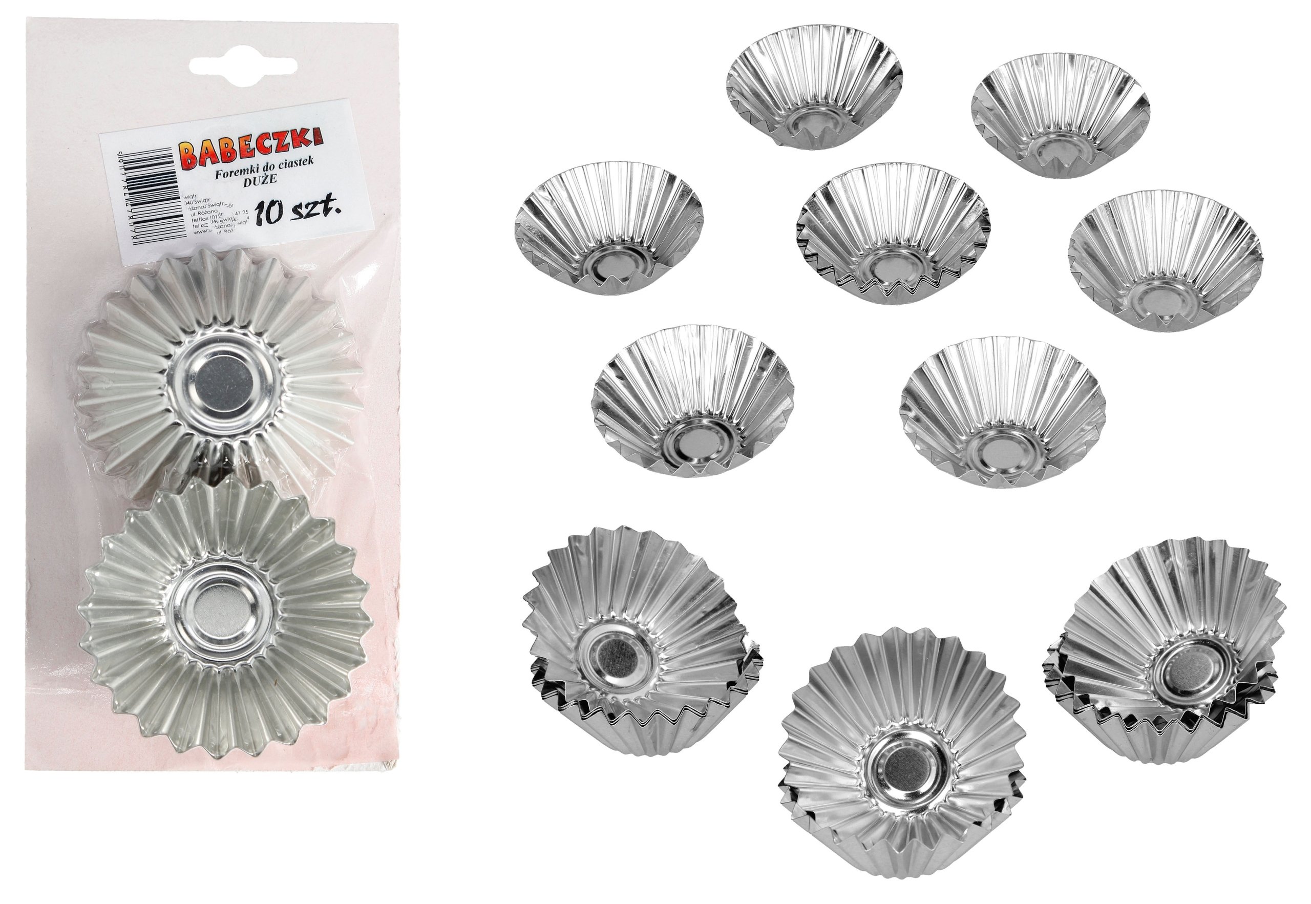 

Foremki Babeczki Muffinki Komplet 10SZT.śr. 6 cm