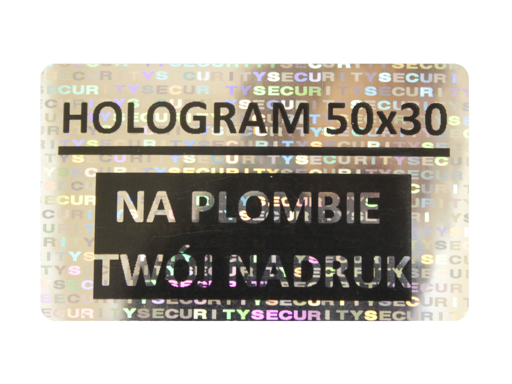 

Plomby Gwarancyjne Stickery 50x30 Hologram 250SZT