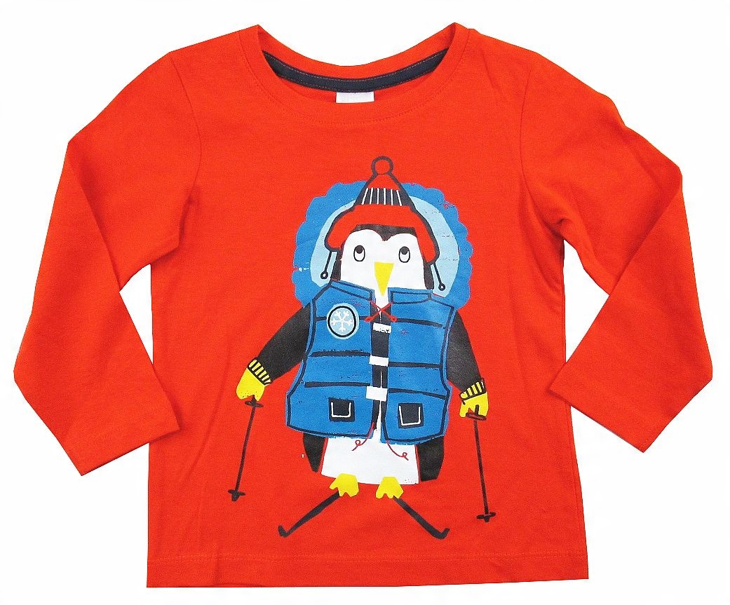 

*c&a* Bluzka Pingwin ceglasta 116