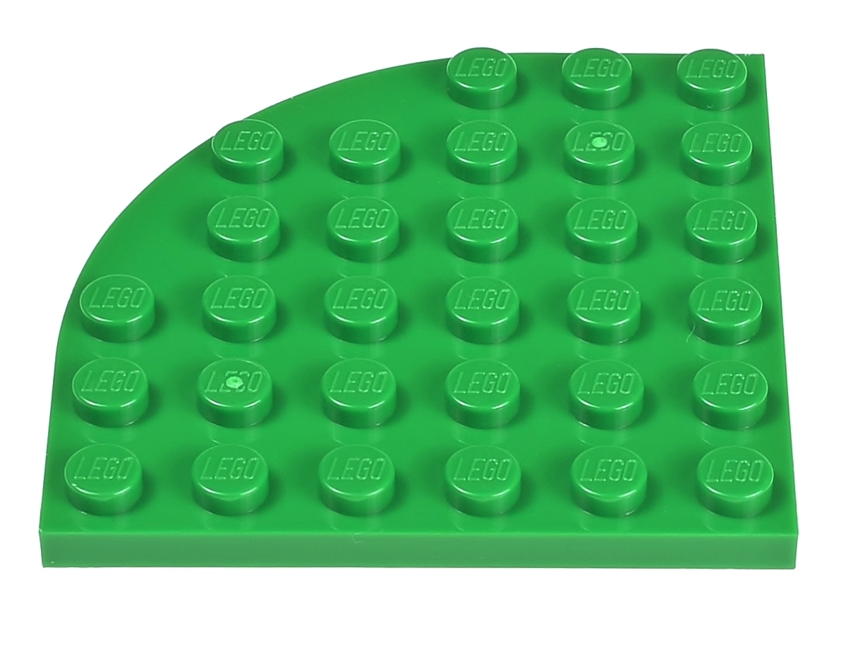 

Lego Płytka narożna okrągła 6x6 6003 zielona 2 szt