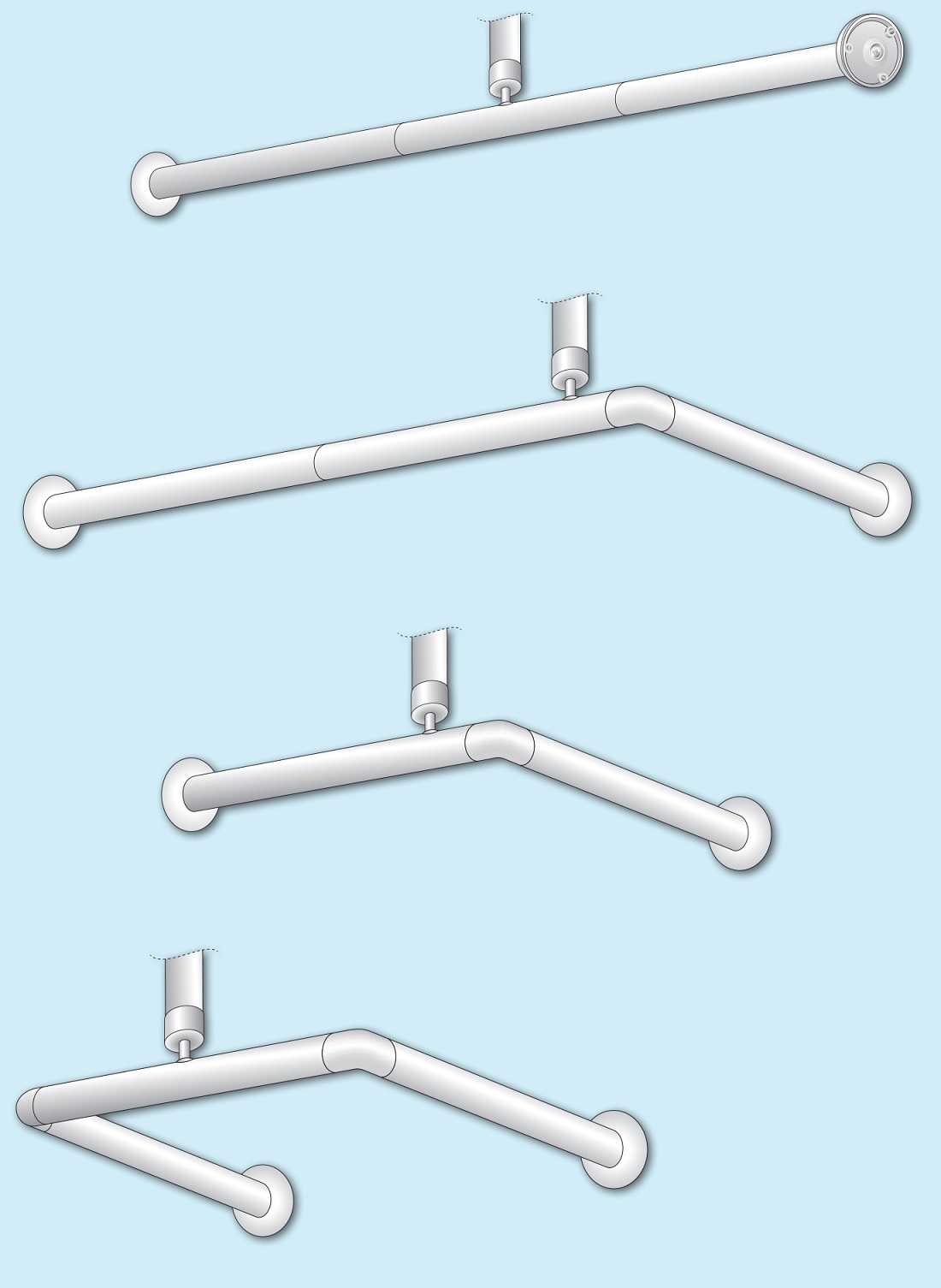 Dusj RAIL universal baderomssystem!  Diameter 27 mm