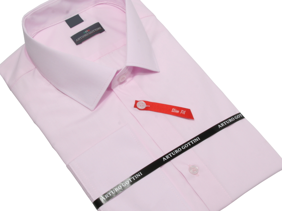 KOSZULA RÓŻOWA GŁADKA 41/42 182-188 SLIM FIT Rozmiar kołnierzyka 42