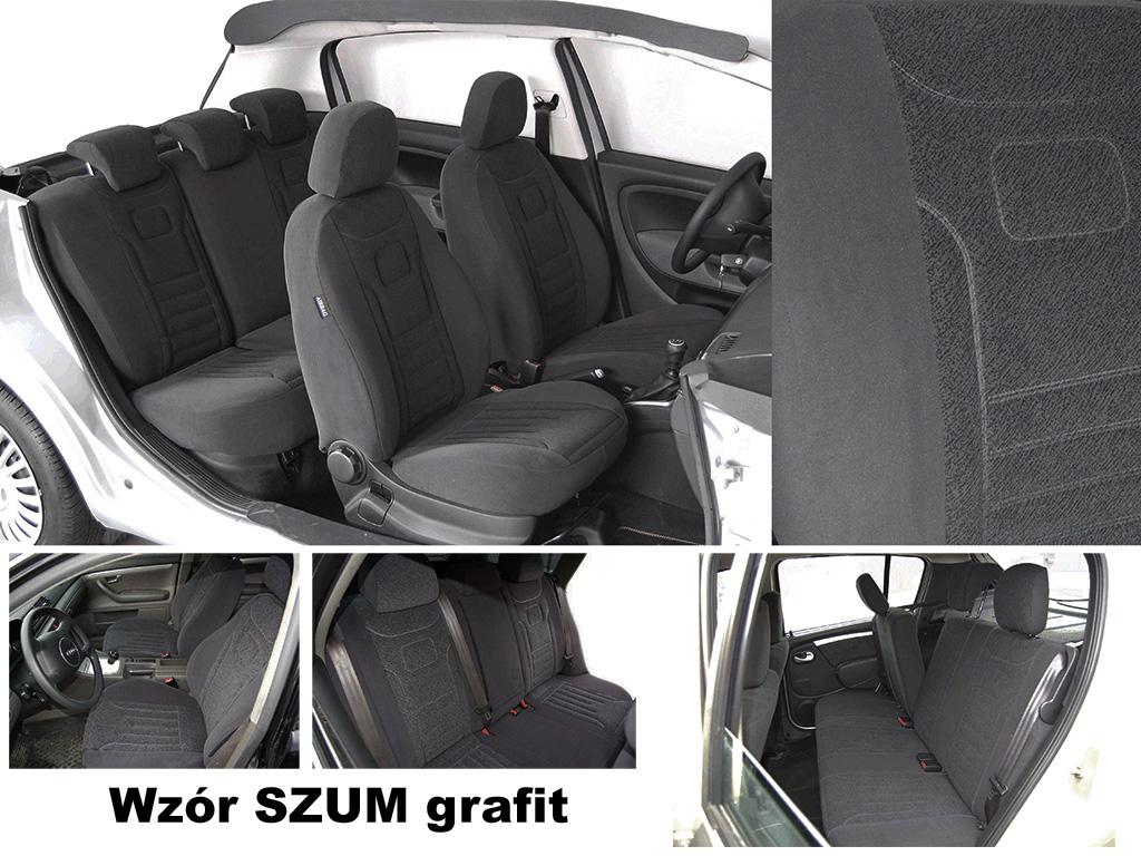 VW Sharan II POKROWCE NA FOTELE SAMOCHODOWE Welur Materiał welur