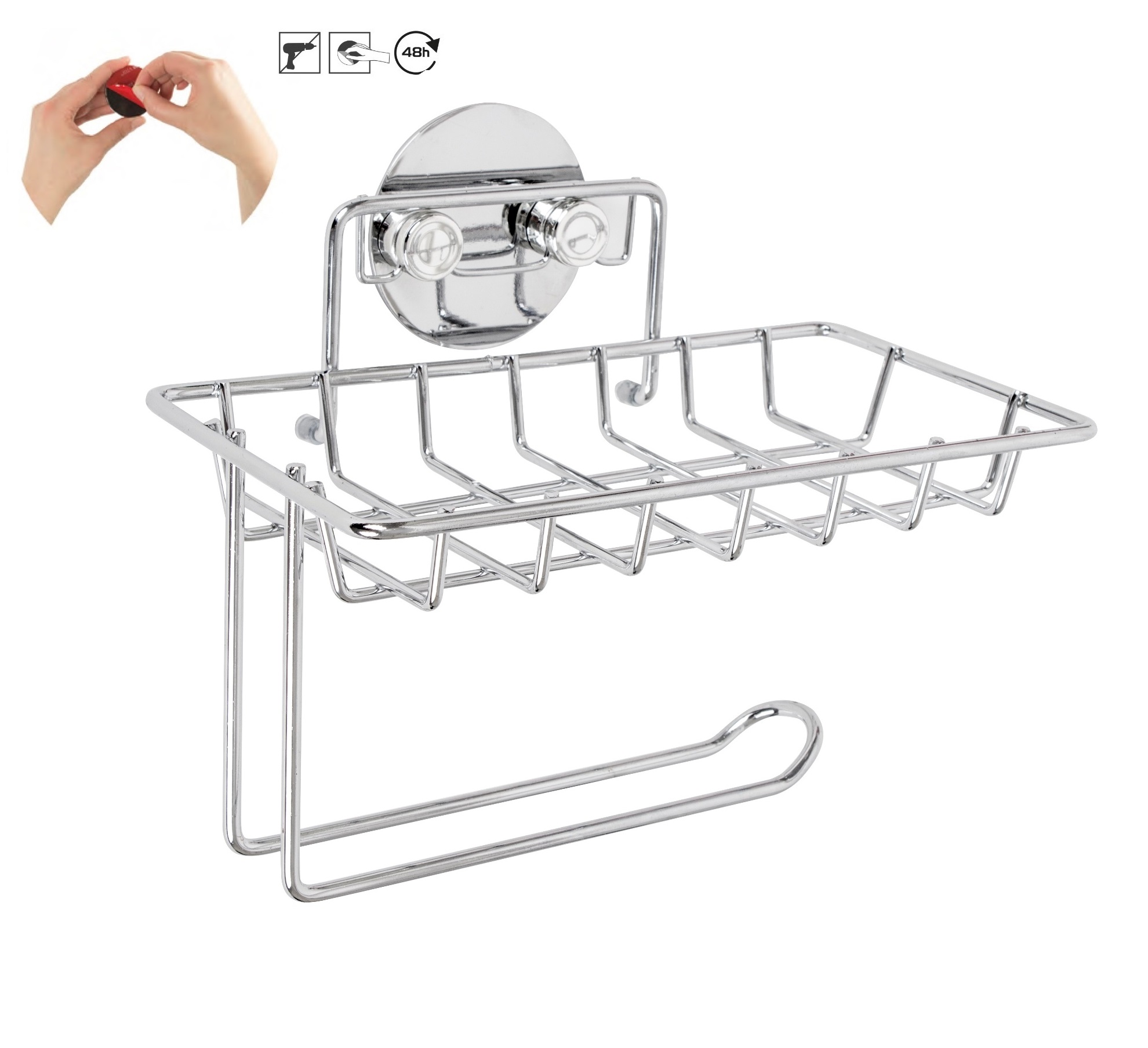 UCHWYT WIESZAK NA PAPIER TOALETOWY BEZ WIERCENIA Marka Magiczna-Łazienka