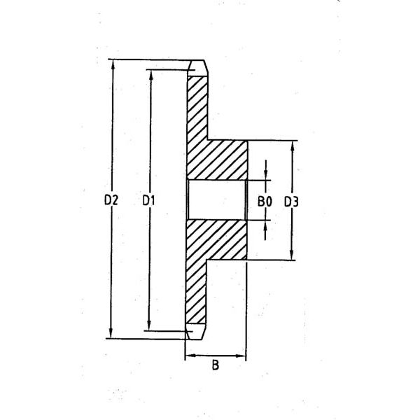 KOLO LANCUCHOWE 16B1 1 Z 34 Z PIASTA HRC Producent czesci Hubber