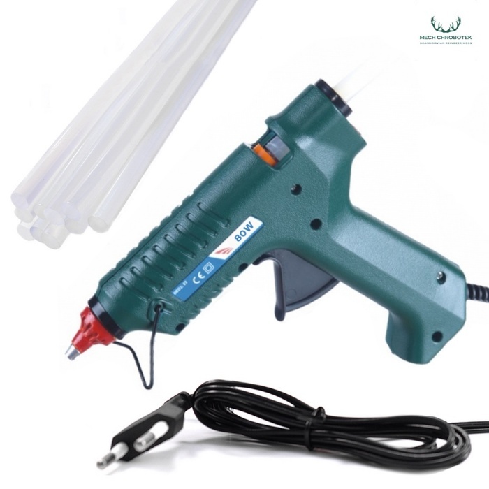 Pistolet Na Gorąco + Klej do Mchu Mech 80W