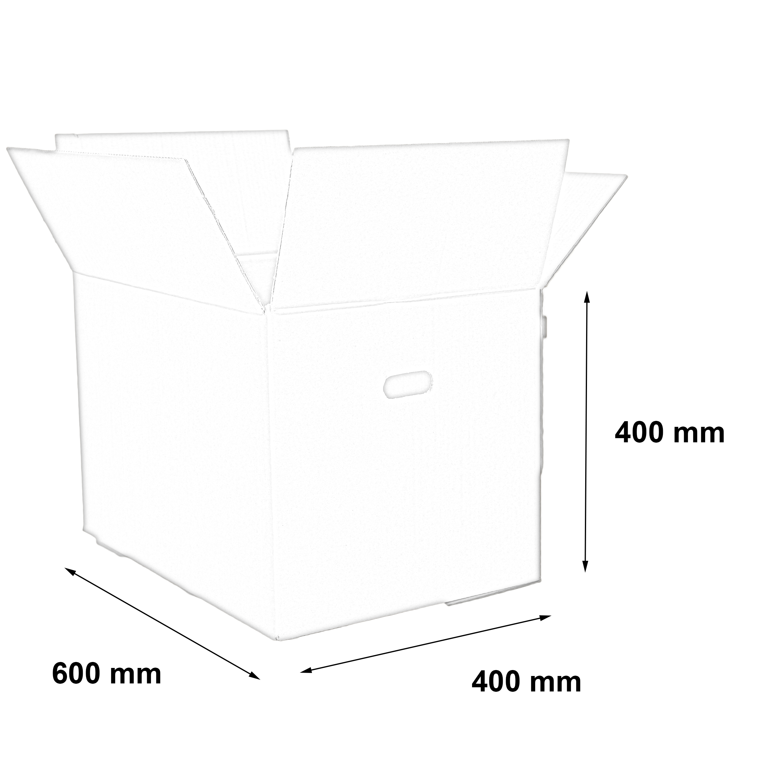 Karton pudło przeprowadzki 600x400x400 5w uszy 10 sztuk Szerokość zewnętrzna 40 cm