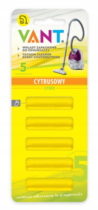 

Zapach Do Odkurzaczy Wkład Cytrusowy 5szt
