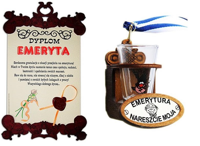 ДИПЛОМ ПЕНСИОНЕРА + БОКАЛ В ПОДАРОК ВЫХОД НА ПЕНСИЮ