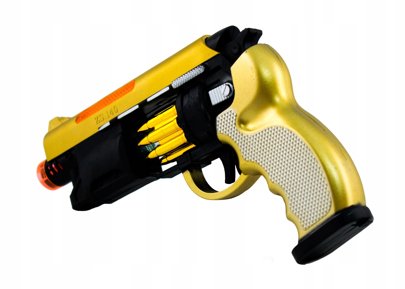 Pistolet Rewolwer na baterie dla dzieci dźwięk Płeć chłopcy