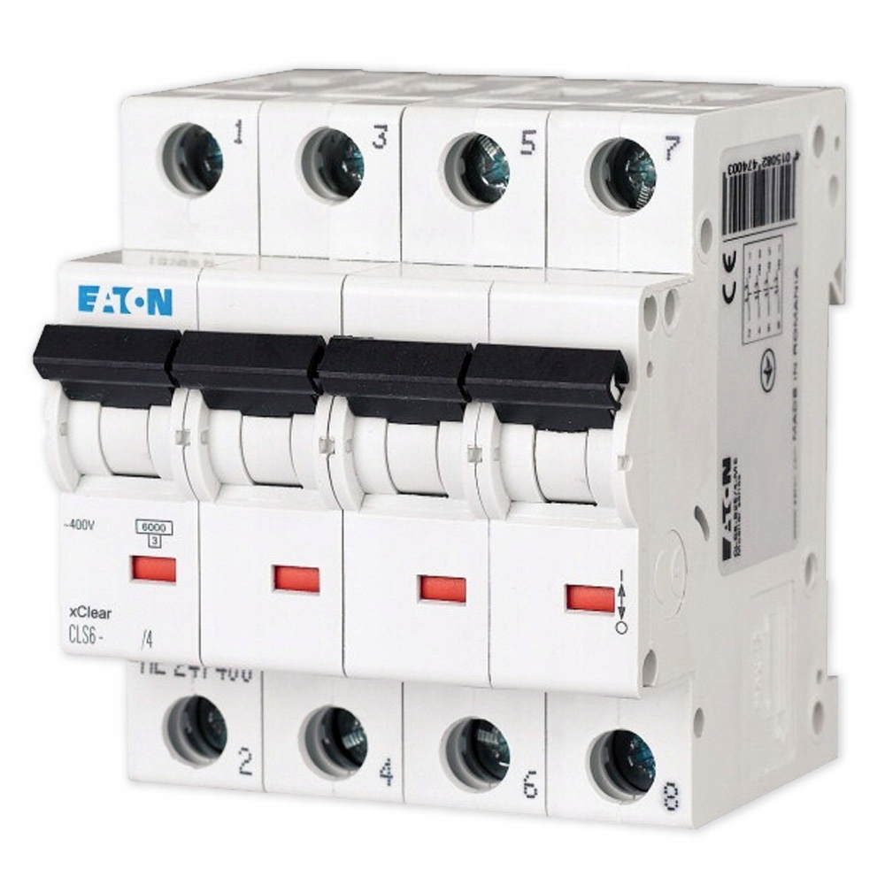 

Eaton Wyłącznik nadprądowy CLS6 4P C25A 6kA 270524