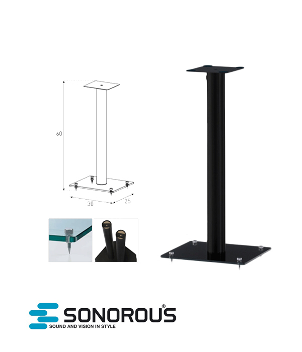 PODSTAWY STANDY STOJAKI POD KOLUMNY SONOROUS SP100 Kolor czarny