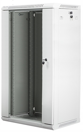 22U 19" Szafa Rack wisząca teleinformatyczna Szafka szklane drzwi 450 Szara