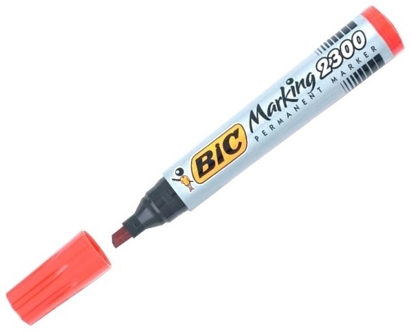 

Marker Permanentny Bic Czerwony Ścięta Końcówka