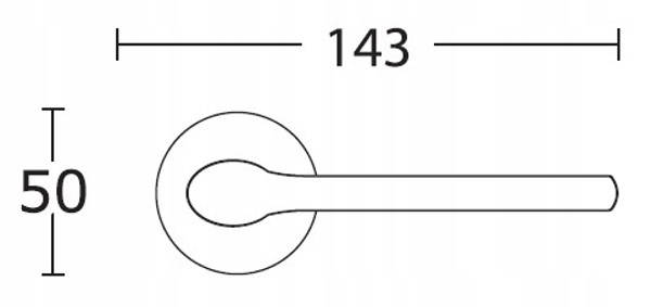 Klamka 1515 rozeta okrągła chrom Convex Kod producenta 1515