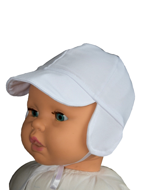 ШАПКА, шапочка для крещения БЕЛЫЙ ХЛОПОК, роз 68