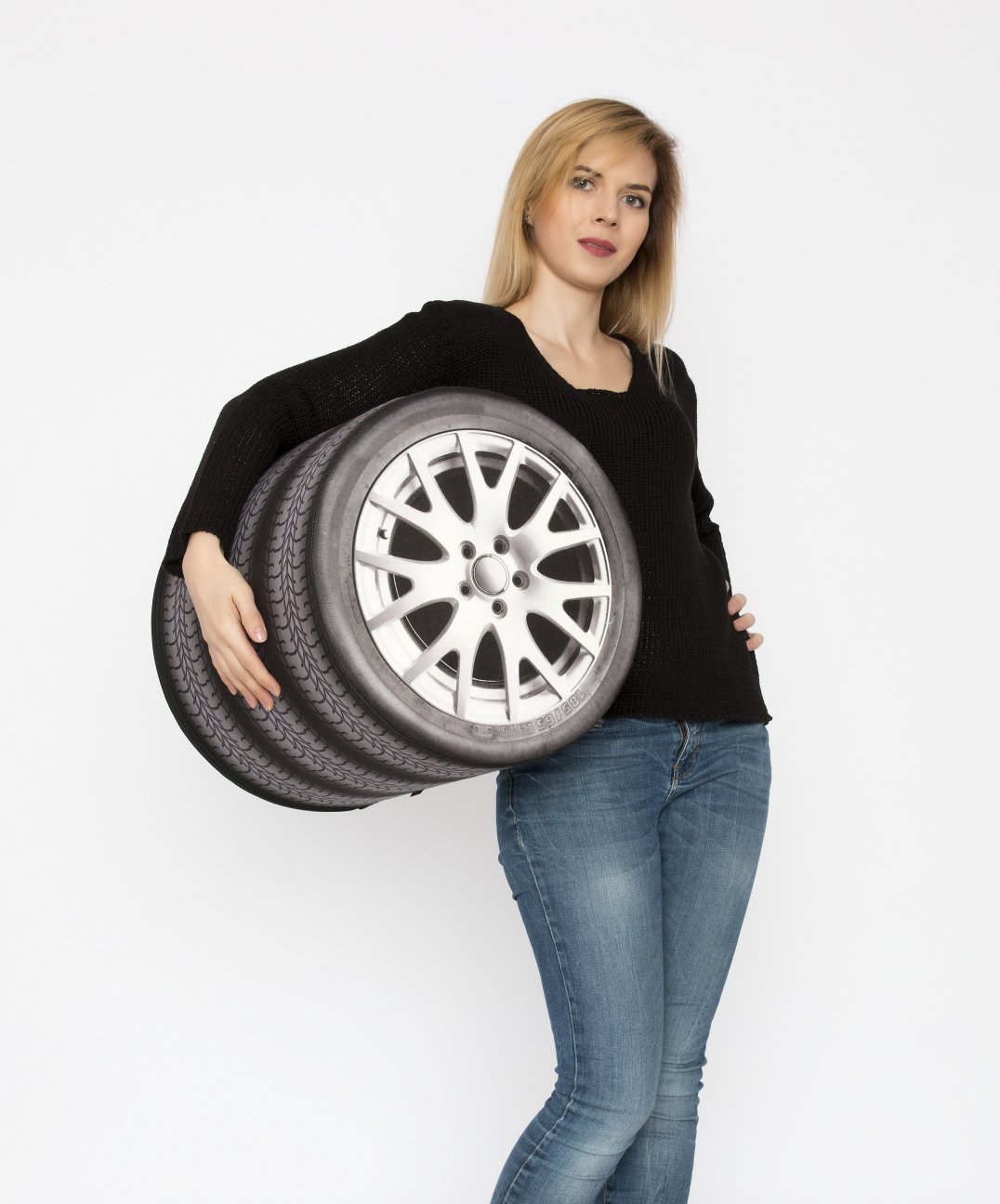 Пуф BERTONI пуф ролик, шаблон Tyres, Шина