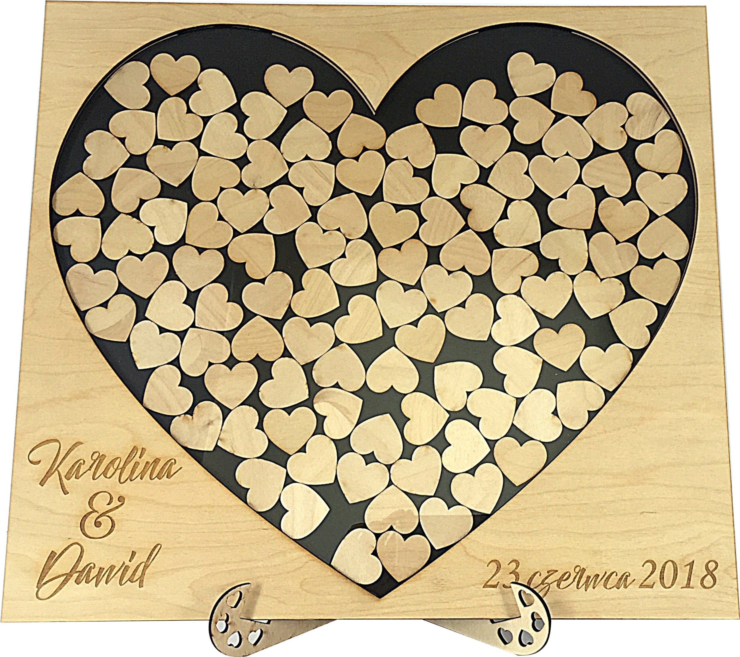 KSIĘGA GOŚCI ślub WESELE serce WRZUCANE serduszka Rodzaj ramki