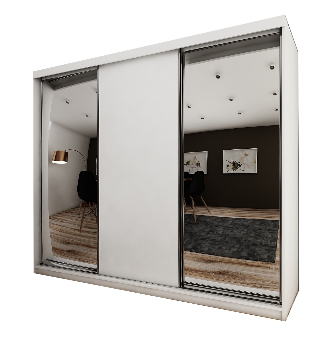 Posuvná Skříň Barcelona B-24 250, tmavě jasan