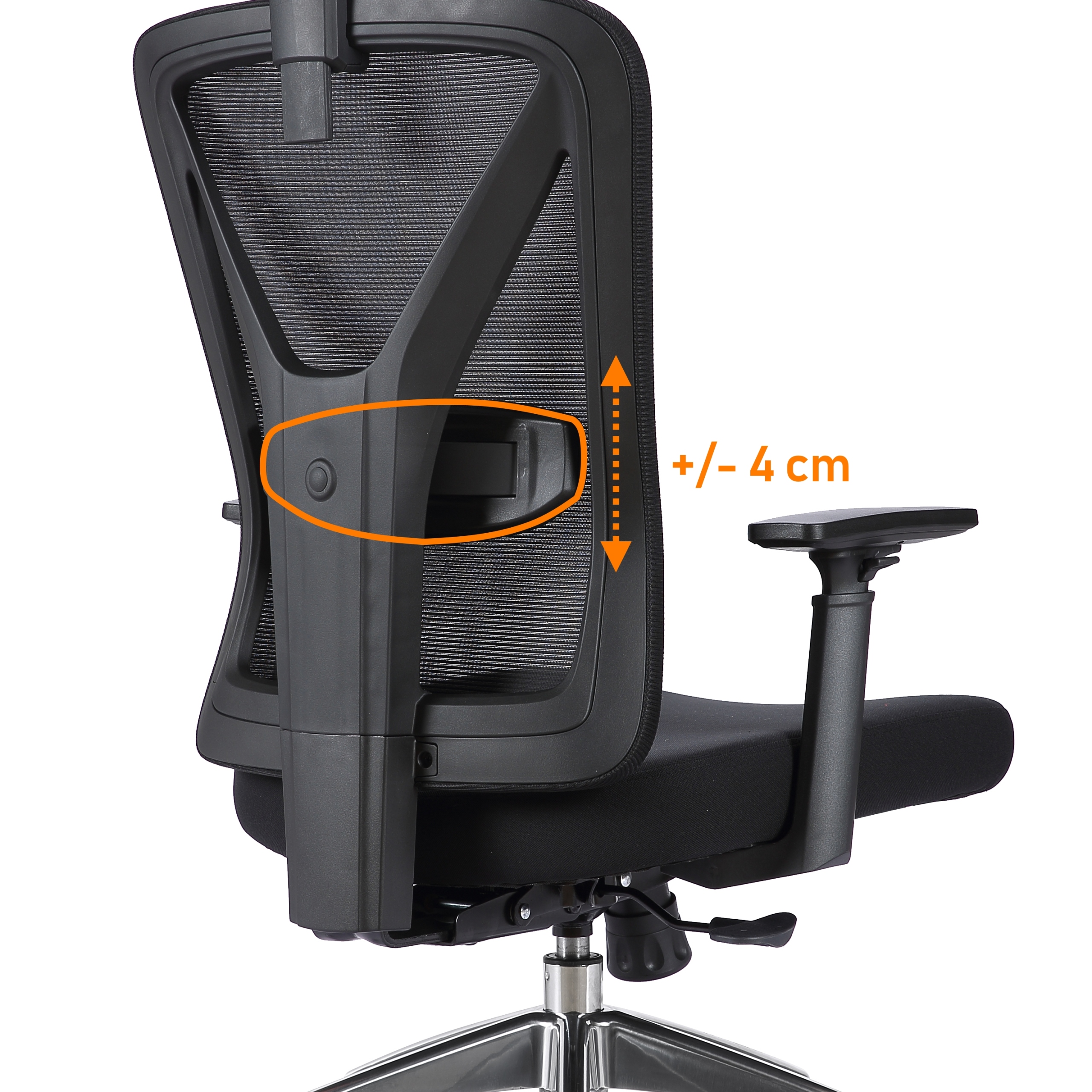 Biurowe krzesło ergonomiczne fotel Nordhold Skadi Wysokość mebla 128 cm