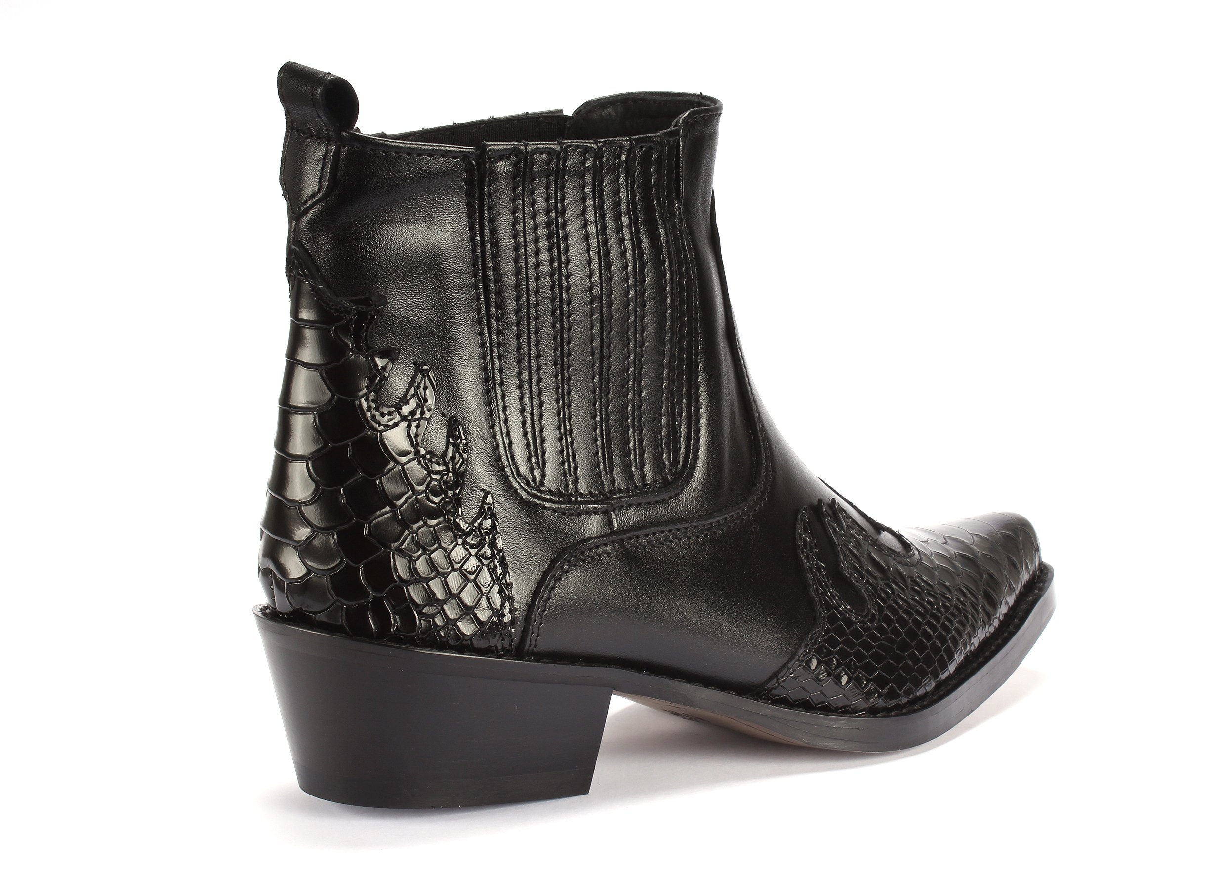 DAMSKIE KOWBOJKI MOTOCYKLOWE K-613 Skóra 36-41 Rozmiar 38