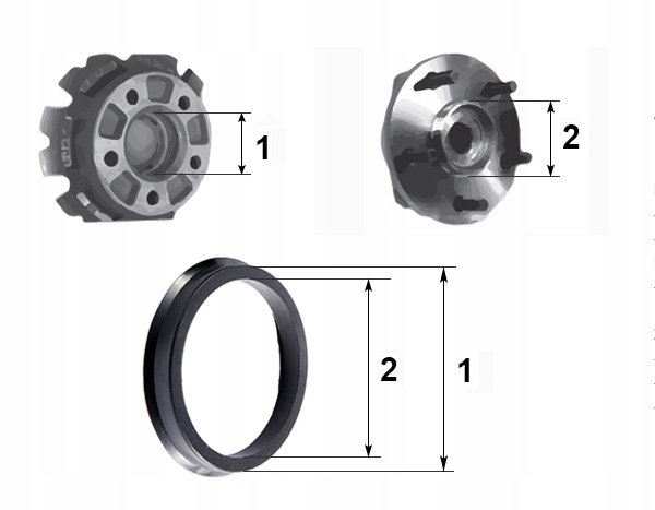 Pierścienie centrujące 74.0/71.5 300 rozm. 4szt Producent Masterbolt