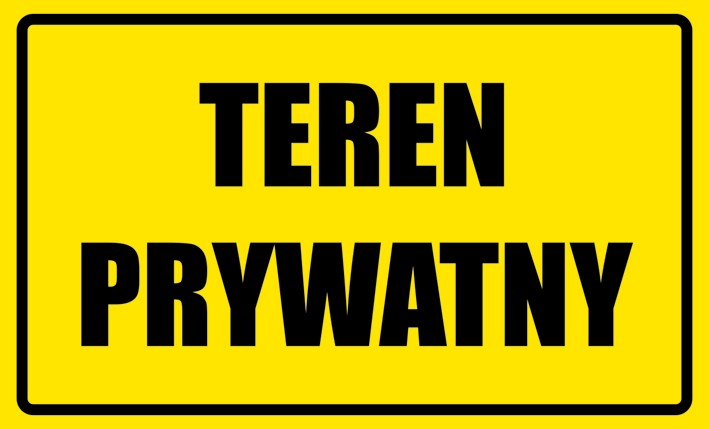 

Teren Prywatny Tabliczka 32x19,5 cm
