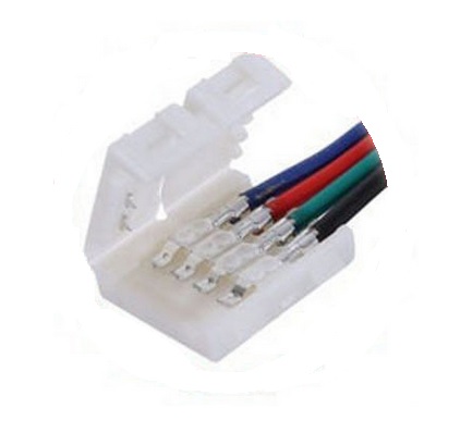 ZŁĄCZKA TAŚMA LED 10MM RGB KLIPS Z PRZEWODEM 4 PIN Kod producenta ztl-rgb-10