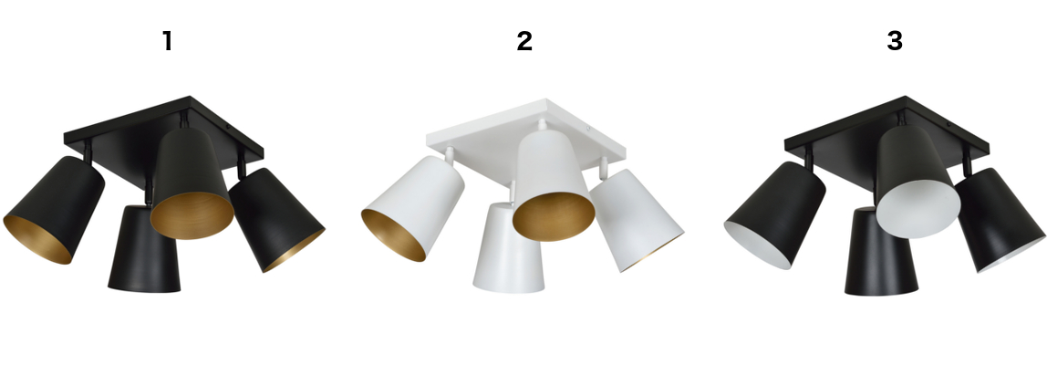 PLAFON SPOT LED SUFITOWY PRISM TRZY KOLORY EMIBIG Materiał dominujący metal