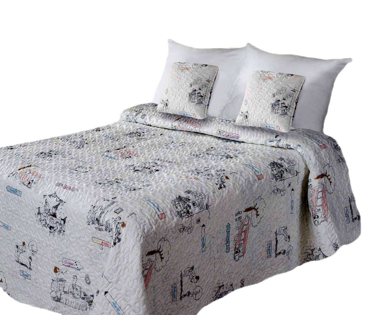 Přehoz do dětského pokoje 170 x 210 cm Komiks