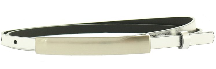 

Pasek Damski Skórzany do Sukienka Srebrny 1 cm