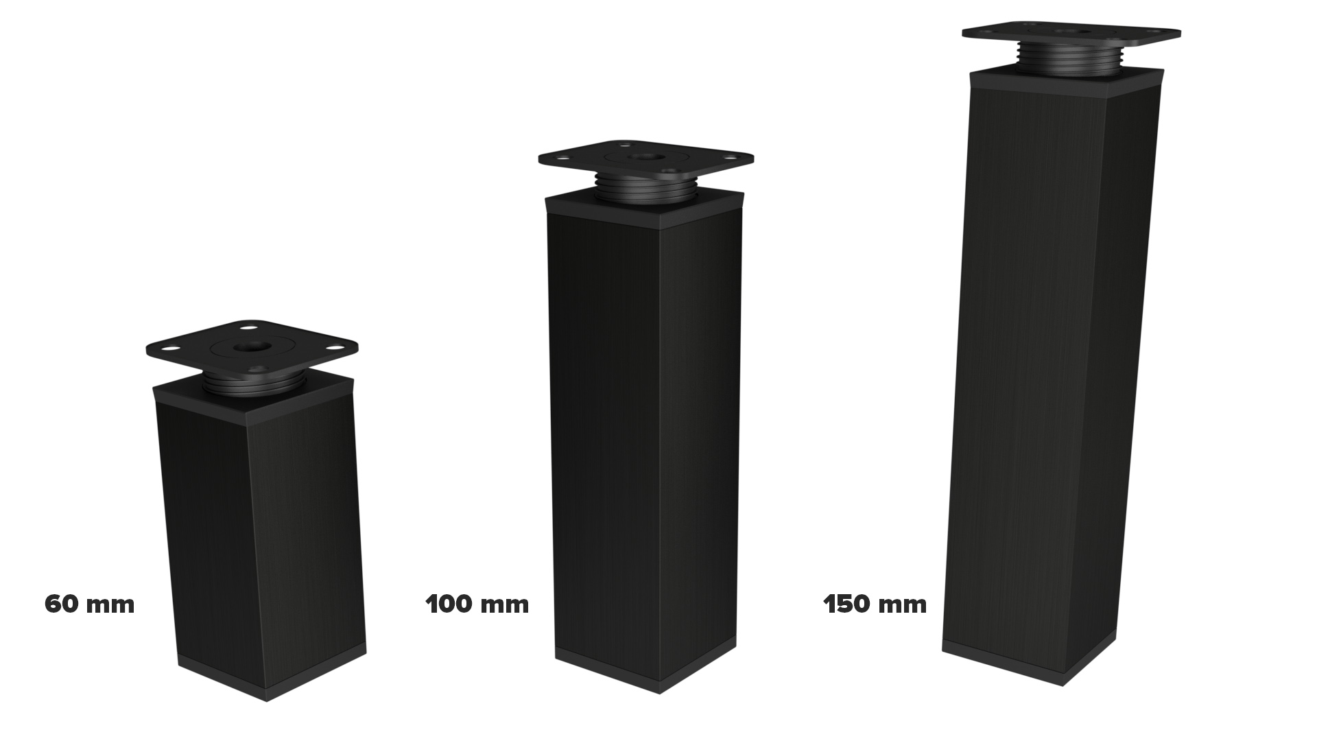 опора мебельная 150мм черная