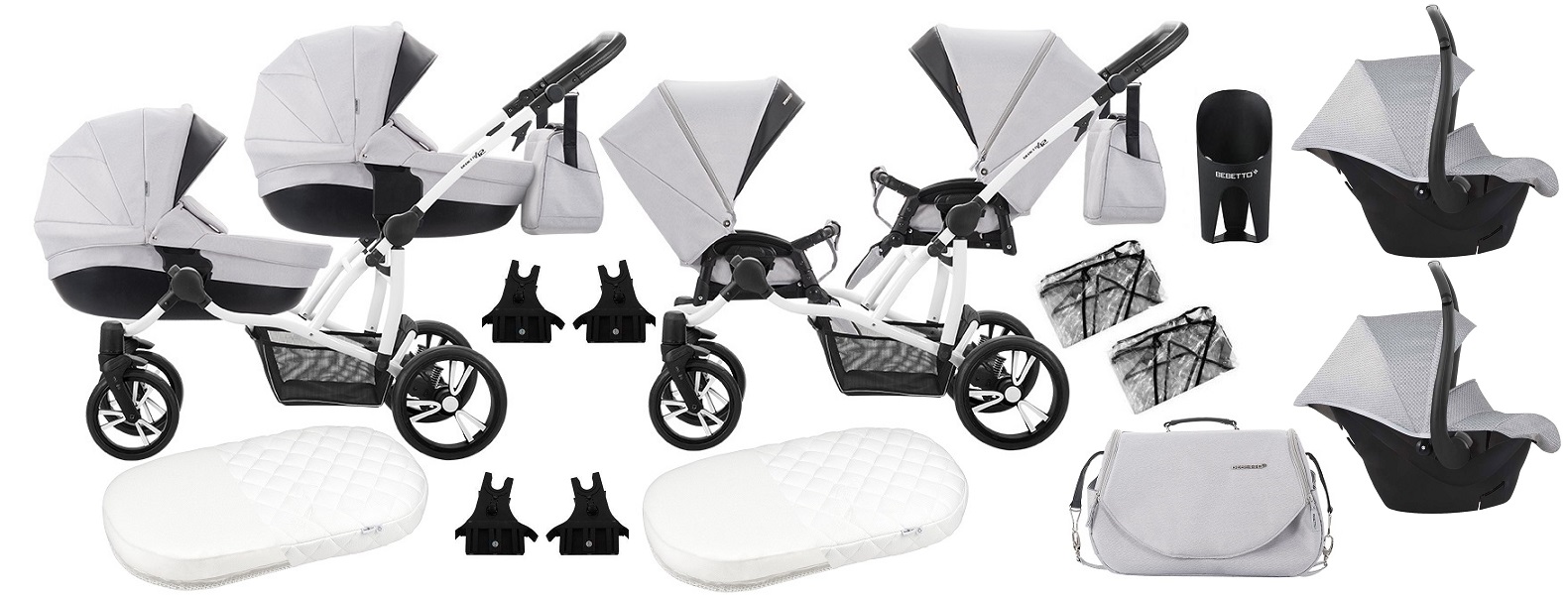 Bebetto 42 twin 3in1 + 2 автокресла новая версия