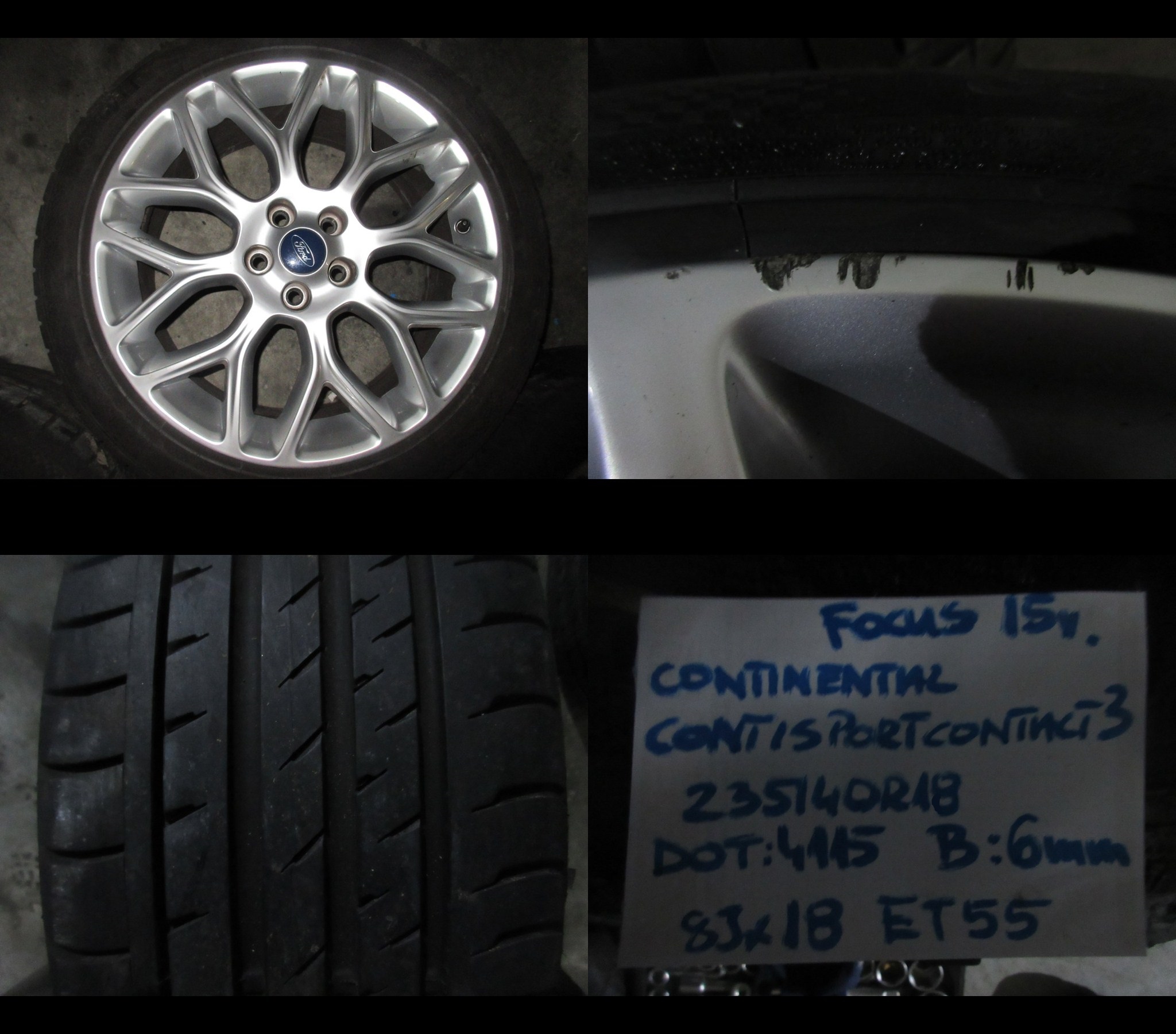 Koła felgi opony Ford Focus 15r R18 6mm Kod producenta xx