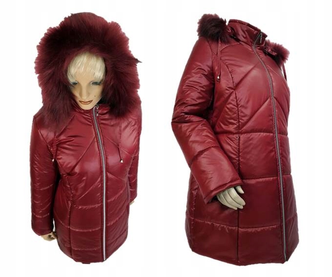 PŁASZCZYK ZIMOWY OCIEPLANY KURTKA ZIMOWA XL 44 46 Linia plus size (duże rozmiary)
