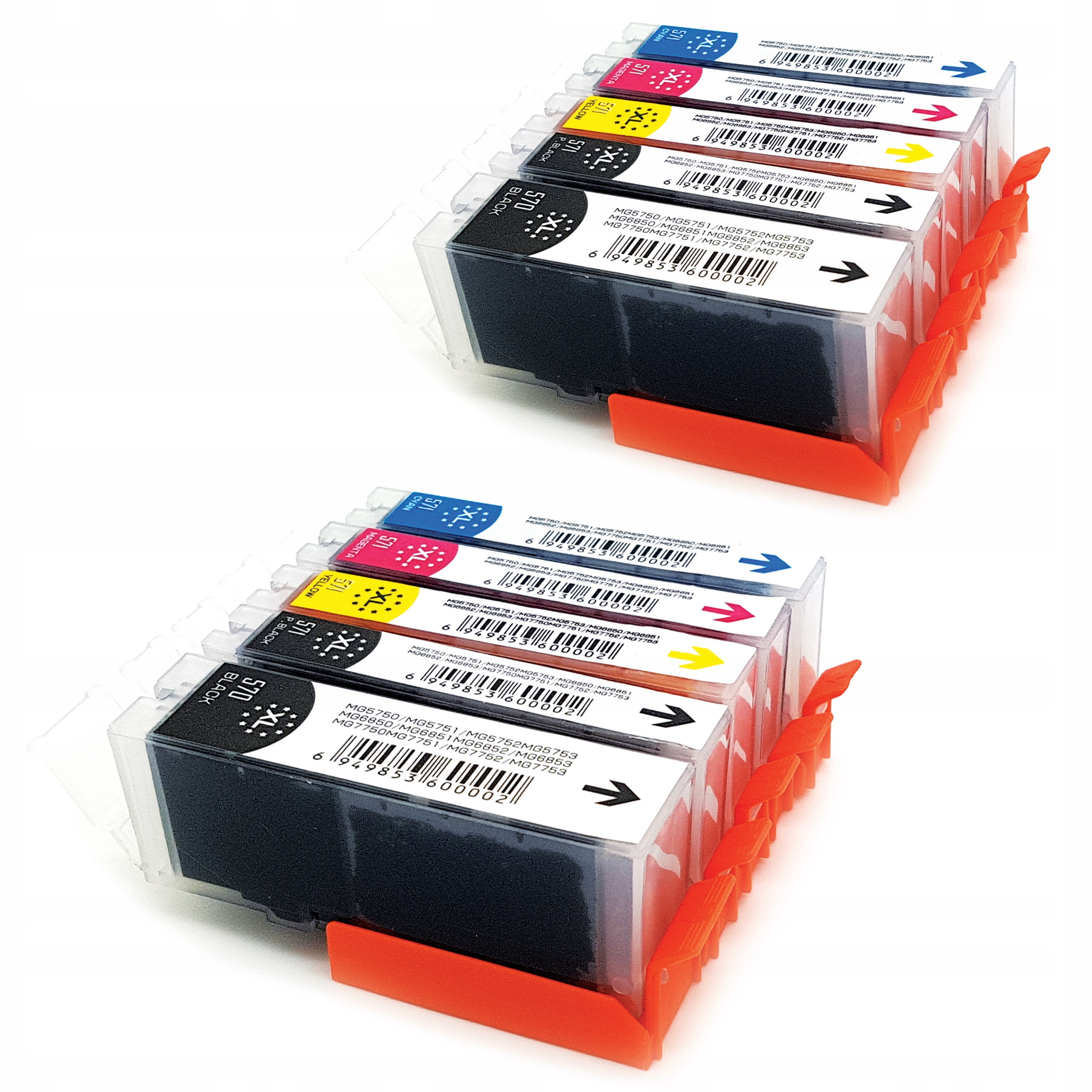 

10 x Tusze do Canon Pixma MG5750 MG6850 MG7750 XL