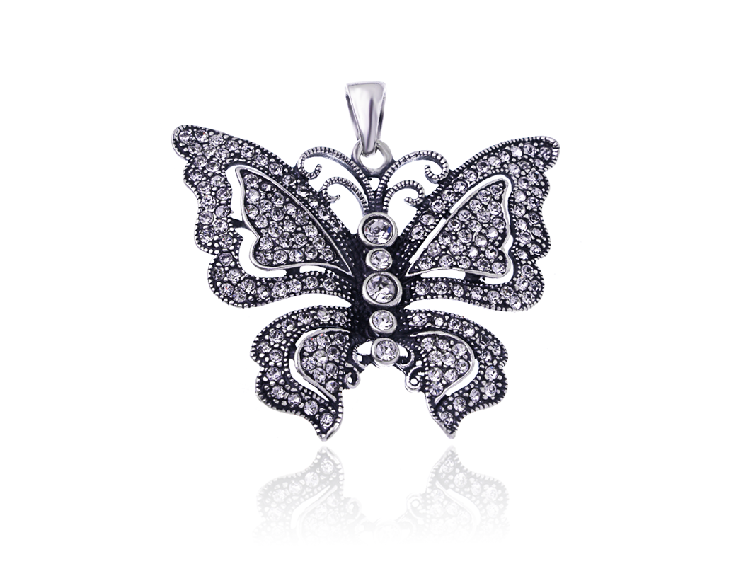 

Srebrny Wisiorek Motyl 147 Kamieni Srebro 925