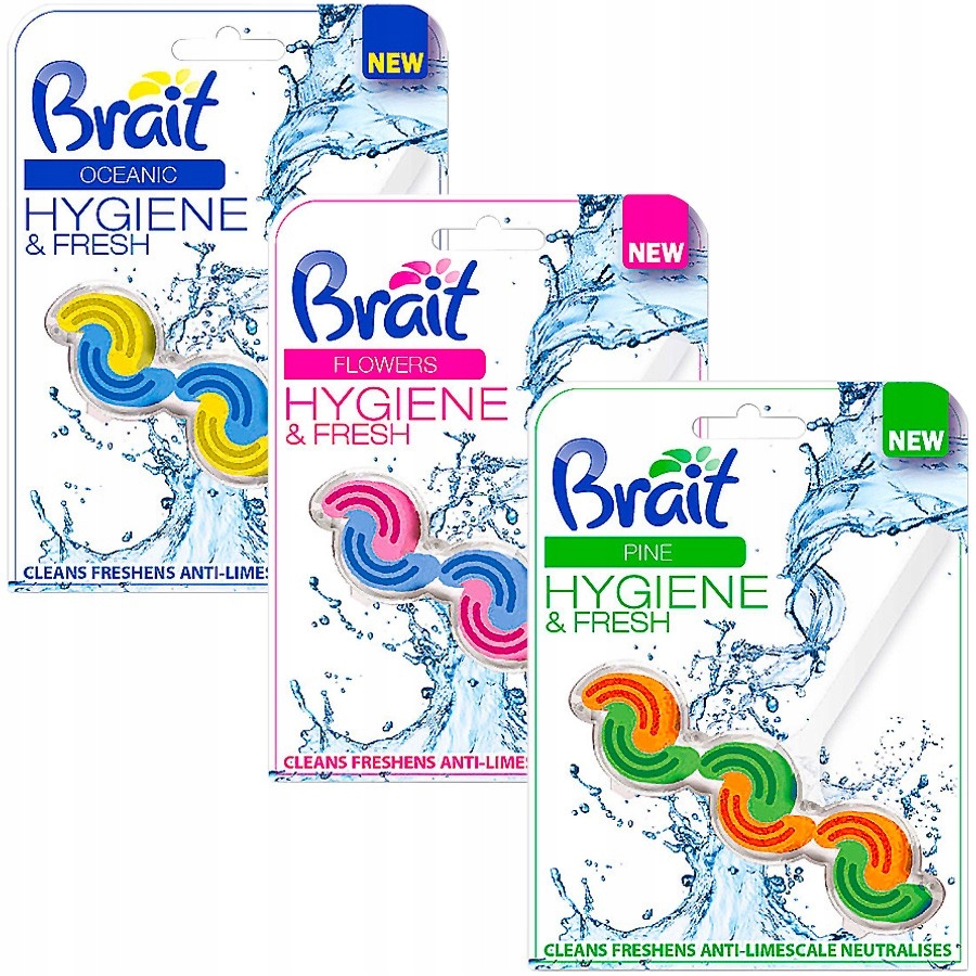 

Brait kostka wc Hygiene 3X45g Oceanic Floral Pine