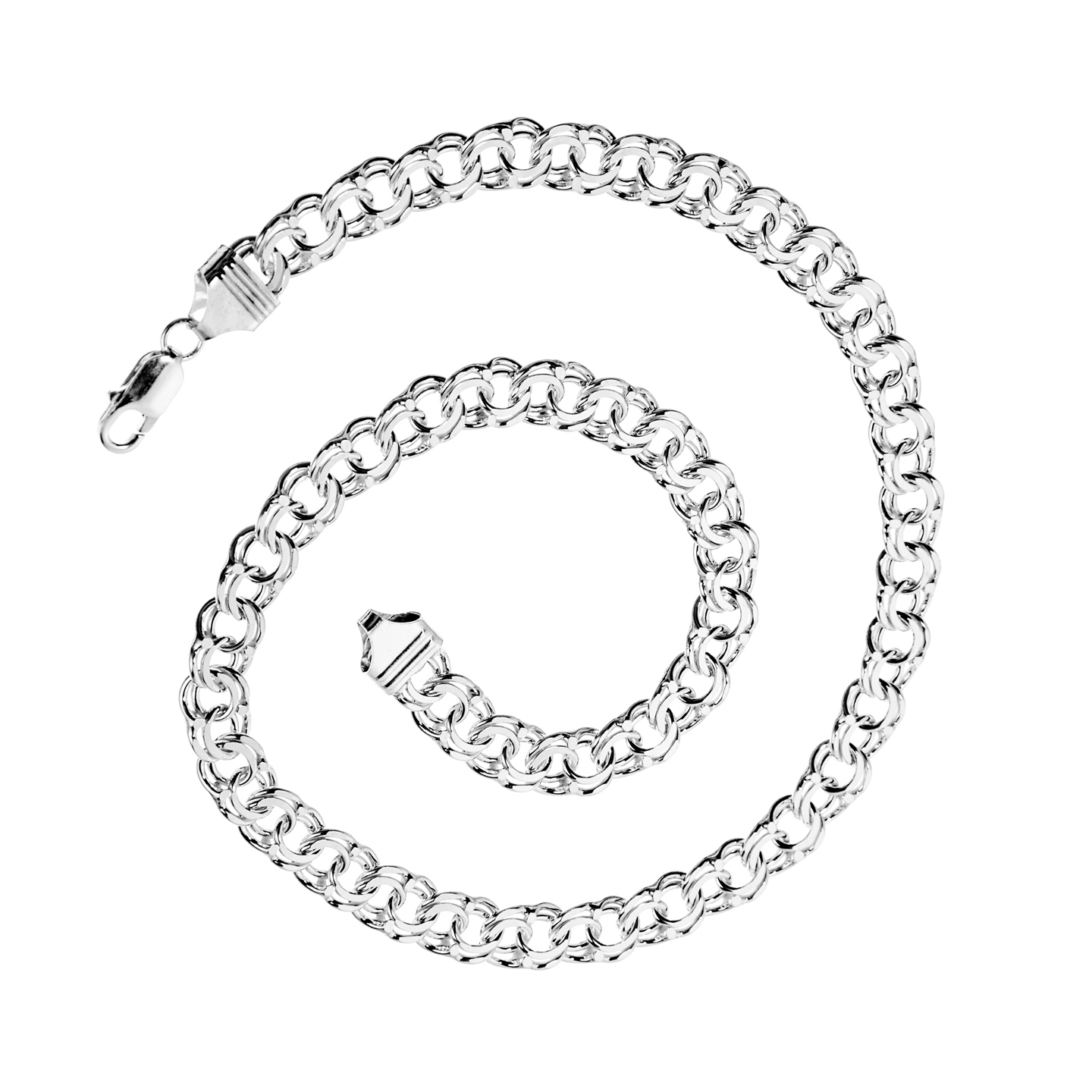 Stříbrný Řetízek Garibaldi 55 cm 9,7 mm Akce