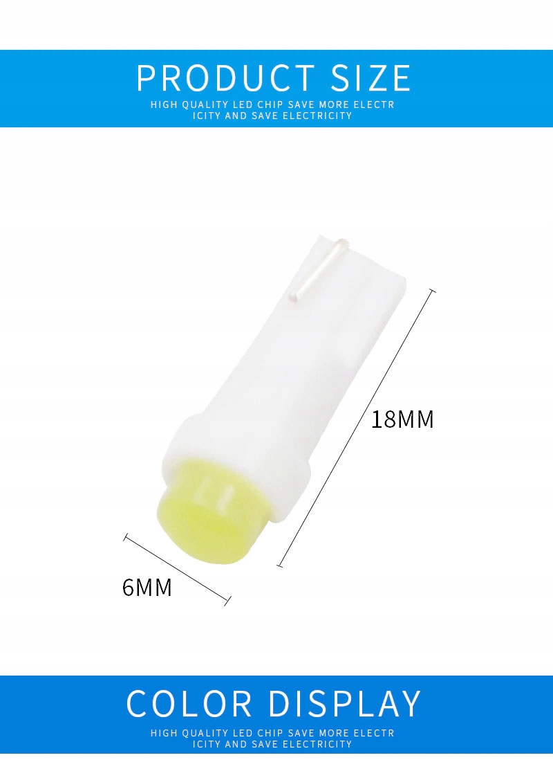 Żarówka W1,2W LED T5 R5 zegary ZIELONA #47 EAN (GTIN) 8720417471003