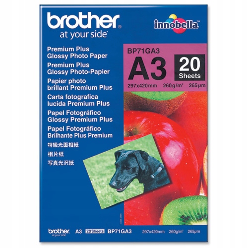 Fotopapír lesklý Brother A3 260 g/m² 20 ks